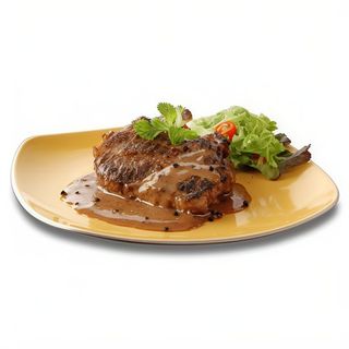 Solomillo de cerdo con salsa de pimienta