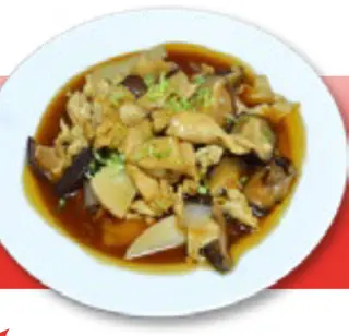 79-Pollo con bambú setas chinas