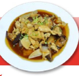 79-Pollo con bambú setas chinas