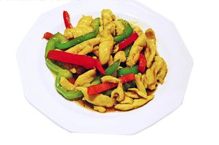 Tiras De Pollo Con Pimiento Verde