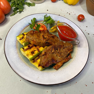 Седло барашка  с овощами