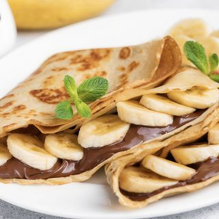 Crepes con Nutella, Plátano y Fresa