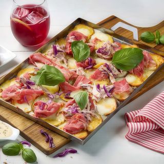 Gratinat de patata amb pastrami