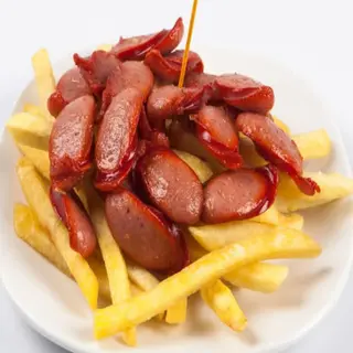 Salchipapa + bebida de regalo