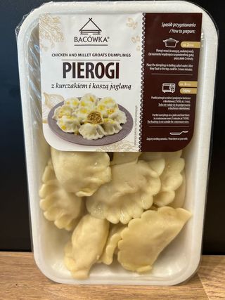 Pierogi z kurczakiem i kaszą jaglaną