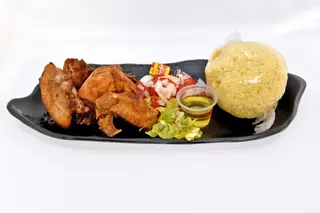 Poulet + Attiéké