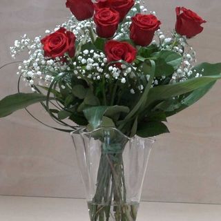 Mazzo di 7 rose rosse 