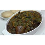 Afang Soup with swallow & 2 beef