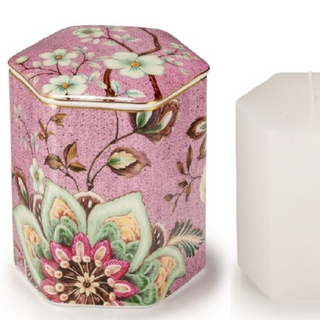 Fleurs lumanare recipient portelan cu capac 10x10cm