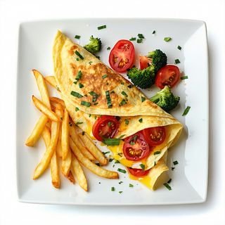 Menú Tortilla Francesa Con Papas Fritas