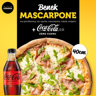 Pizza Mascarpone 40cm + Coca Cola ZERO 0,5l