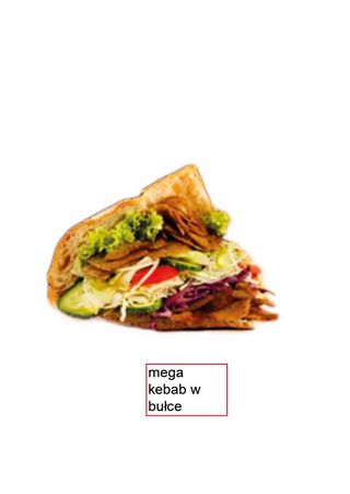 Mega kebab w bułce 500g