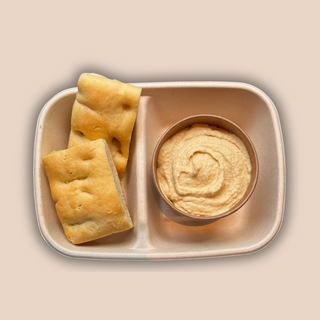 Hummus di ceci + focaccia - 140kcal