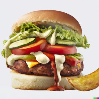 Хамбургер с луканка и кашкавал + Coca-Cola (330мл)