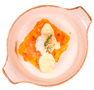 Вафельные гренки с форелью (230 г)