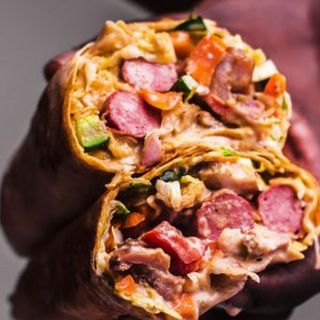 Shawarma with chicken and 3 Sausage
