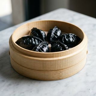 Dim sum pesce misto sfoglia con seppia