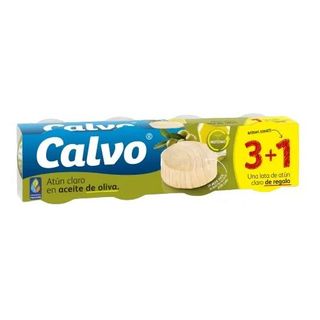 Atún Claro en Aceite de Oliva Calvo Latas 3x52 Gr.