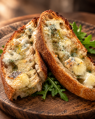 Pan Crujiente con Gorgonzola 450°