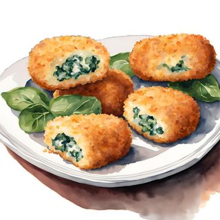 Croquetas De Queso Y Espinacas