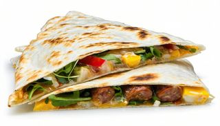 Piadina con erba e salsicia