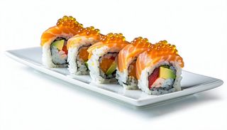 Uramaki tobiko roll