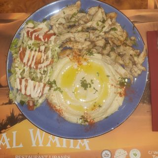 Plato shawarma de pollo 