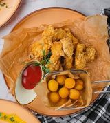 Чикен чипс с картофельными шариками