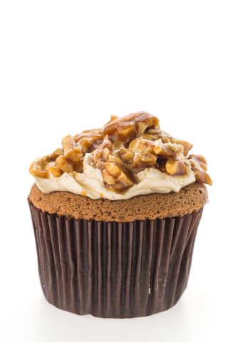 Muffins Gourmet de Chocolate, Noz e Caramelo Salgado