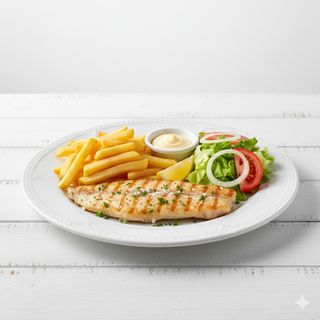 Plato combinado de merluza