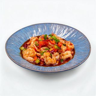 Gamberi salsa piccante/宫保虾仁