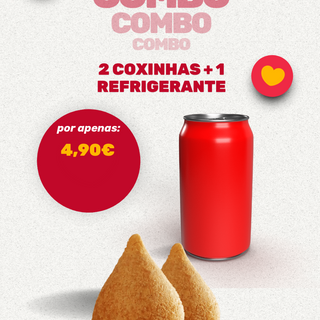 2 Salgados Grandes + 1 Refrigerante