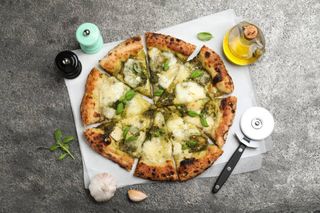 Pizza Gamberi Pesto