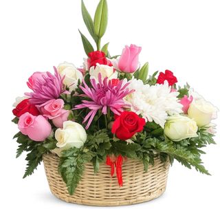 Lush Floral Basket