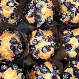 Muffins Mirtilos e limão 