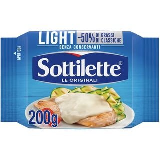 Sottilette Light Formaggio Fuso a Fette, -50% di grassi, 200g
