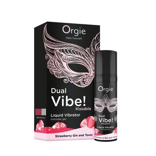 Рідкий Вібратор Orgie Dual Vibe! Strawberry Gin & Tonic Kissable 15мл 17540