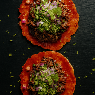 Tacos de Birria con costra de Queso (2 Uds)