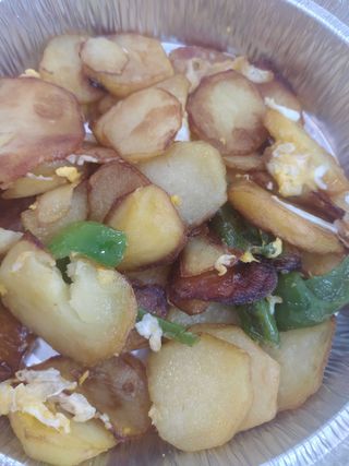 Patatas A Lo Pobre Con Huevo Y Pimientos