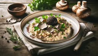 Risotto cu ciuperci si pasta de trufe