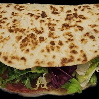 6-Piadina Finocchiona di Monte San Savino, pecorino di Pienza, insalata