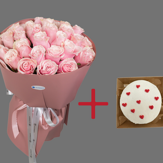 25 Голландских роз + в ПОДАРОК бенто торт 