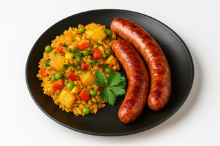 Carnaciori cu branza si garnitura 600g + bautura la alegere