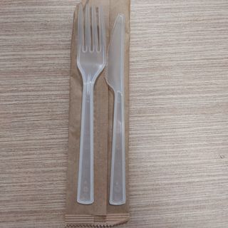 Conjunto Garfo + Faca descartáveis