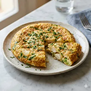Tapa De Truita De Bacallà Amb Alls Tendres