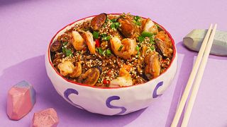 საფირმო ბრინჯი ზღვის პროდუქტებით