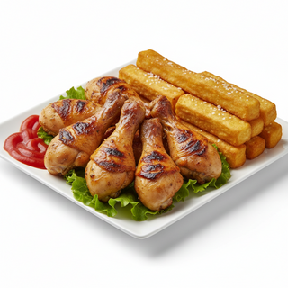 Fried Yam and Chicken