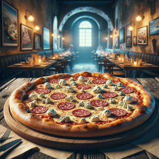 Pizza Salami e gorgonzola  Ø 30cm