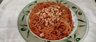 Spaghettis Con Salmón