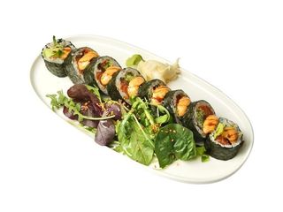 Футомакі з тунцем і лососем, шиїтаке та огірком (260g)